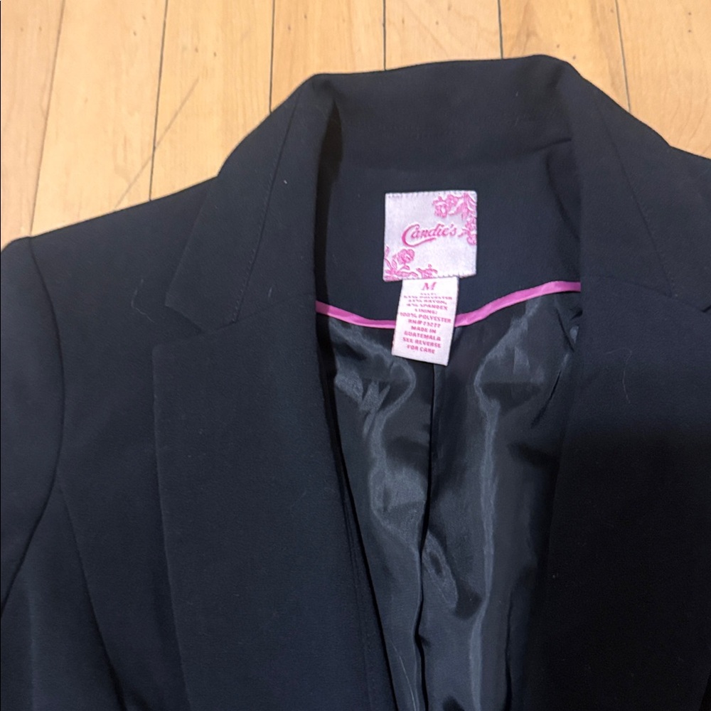 Candie's Black Women's Tailored Blazer Jacket - Picture 2 of 6